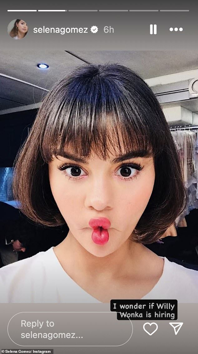 The Grand Prairie, Texas-born beauty appeared to be referring to the bob that was comparable to Willy Wonka's workers
