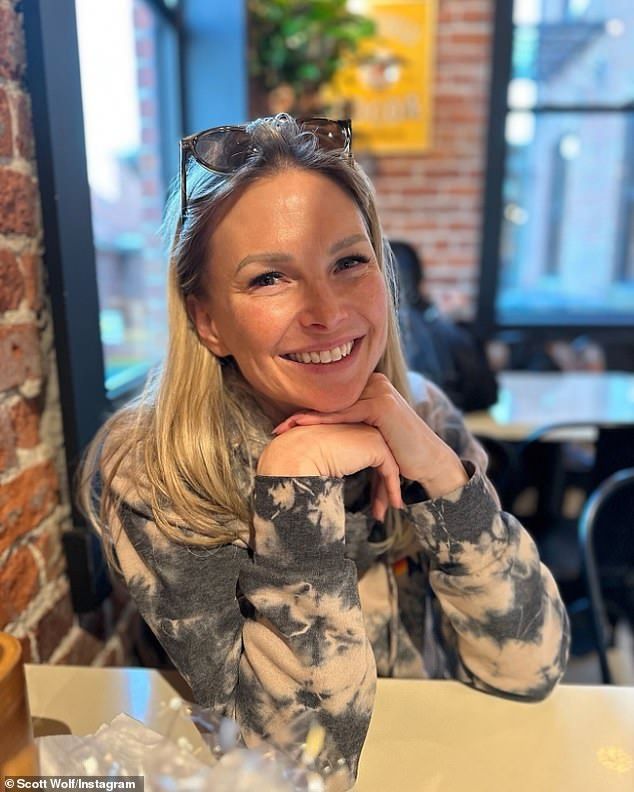 Scott Wolf celebrated his troubled estranged wife Kelley turning 49 years old on Tuesday by sharing a cheery snap of her in happier times