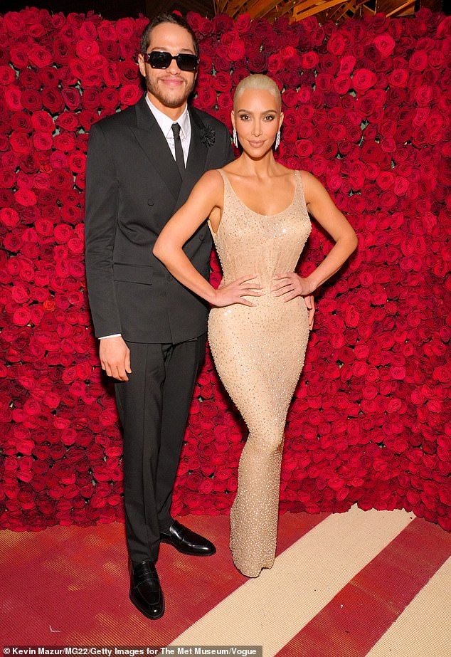 Pete's street sighting came the day after his ex-girlfriend Kim Kardashian (R, pictured in 2022) reflected on their doomed nine-month romance, which spanned November 2021 to August 2022