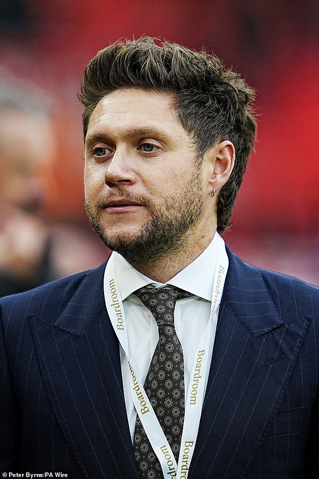 Niall Horan was seen for the first time since the anniversary of Liam Payne 's death as he attended a Liverpool Vs Manchester United match at Anfield on Sunday