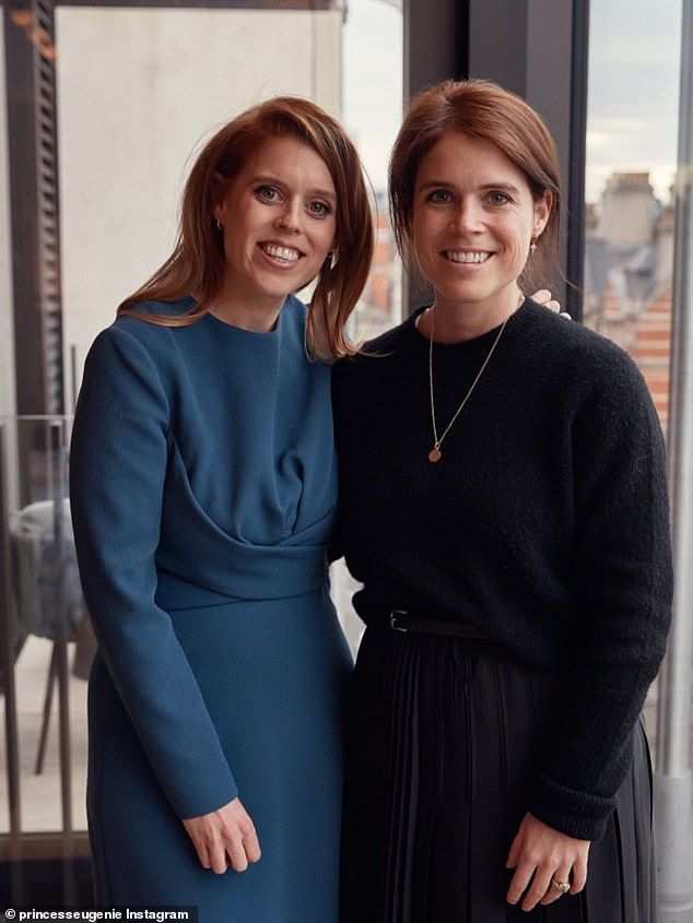 Princess Eugenie (right) and Princess Beatrice pulled out of 'London 's Met Gala' after their disgraced father lost his royal titles amid increased scrutiny over his friendship with Jeffrey Epstein