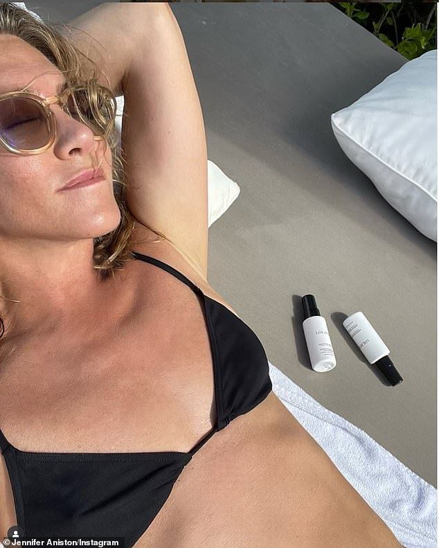 The Morning Show actress was filming a video to go with her UK Harper's Bazaar cover story when she listed off the products while making humorous commentary